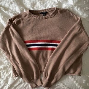 F21 Stripe Crop Sweater